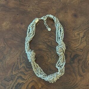 Elegant Gold Braided Necklace